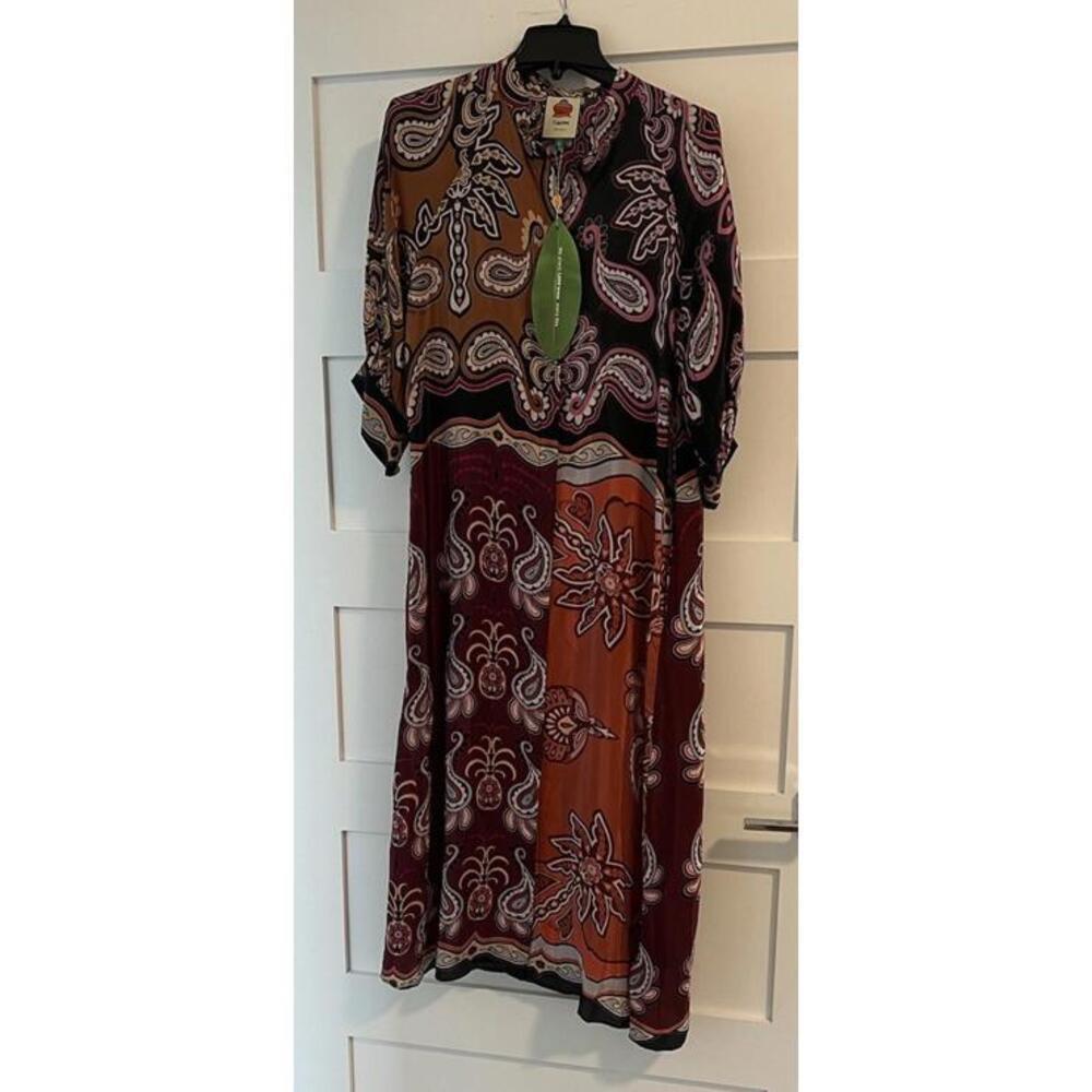 $280 FARM Rio Sweet Mermaids Midi Dress Size Small - Picture 8 of 9
